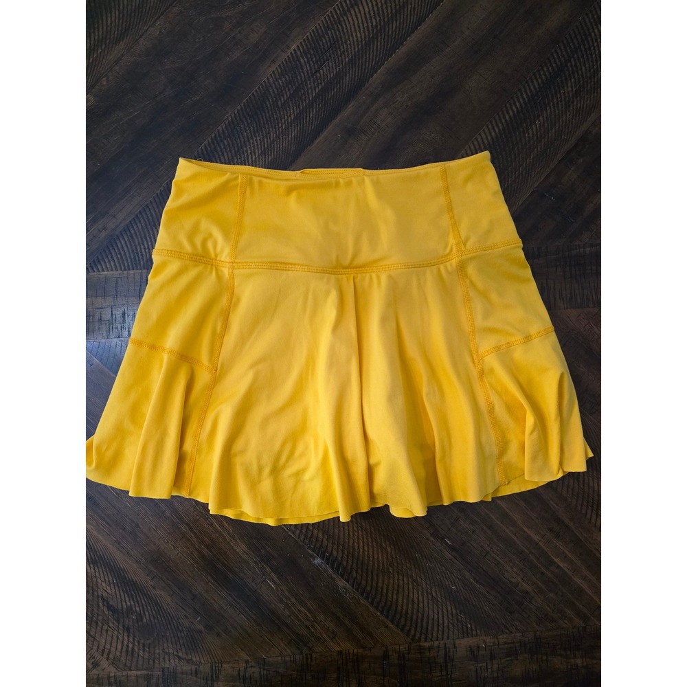Free People Movement Prajna Skort Yellow Athletic Tennis Golf Skirt Women Size M